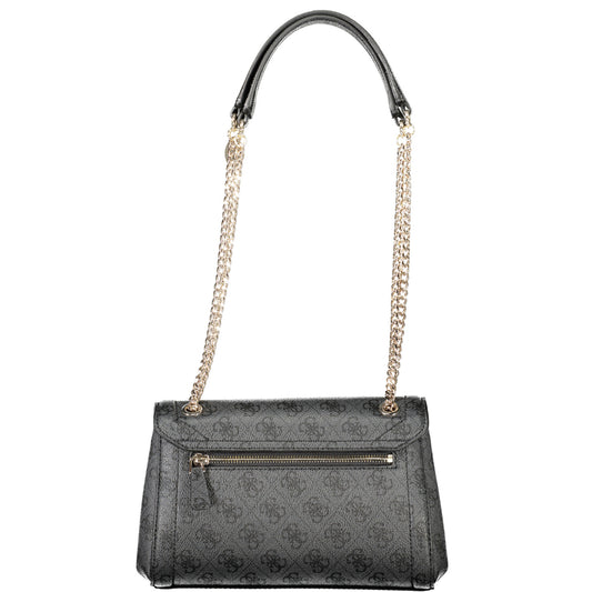 GUESS Black Logo Noelle Convertible Crossbody Flap Bag