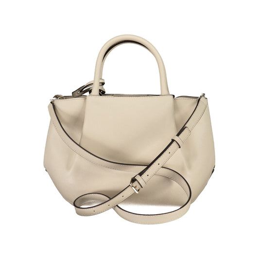 Guess beige vanilla handbag accessorized with a tag