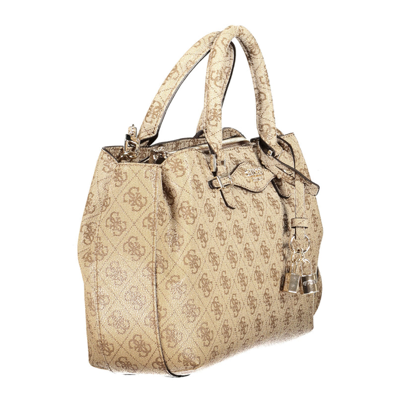 GUESS Satchel Katya Girlfriend Bag in Beige