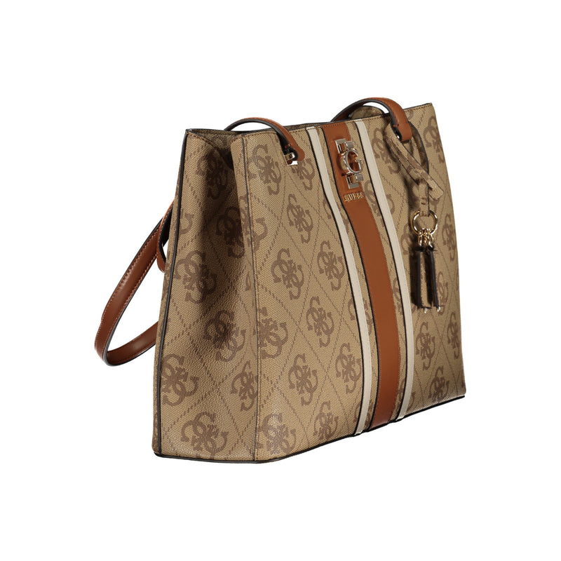 GUESS Erenia Tote Bag Latte Logo