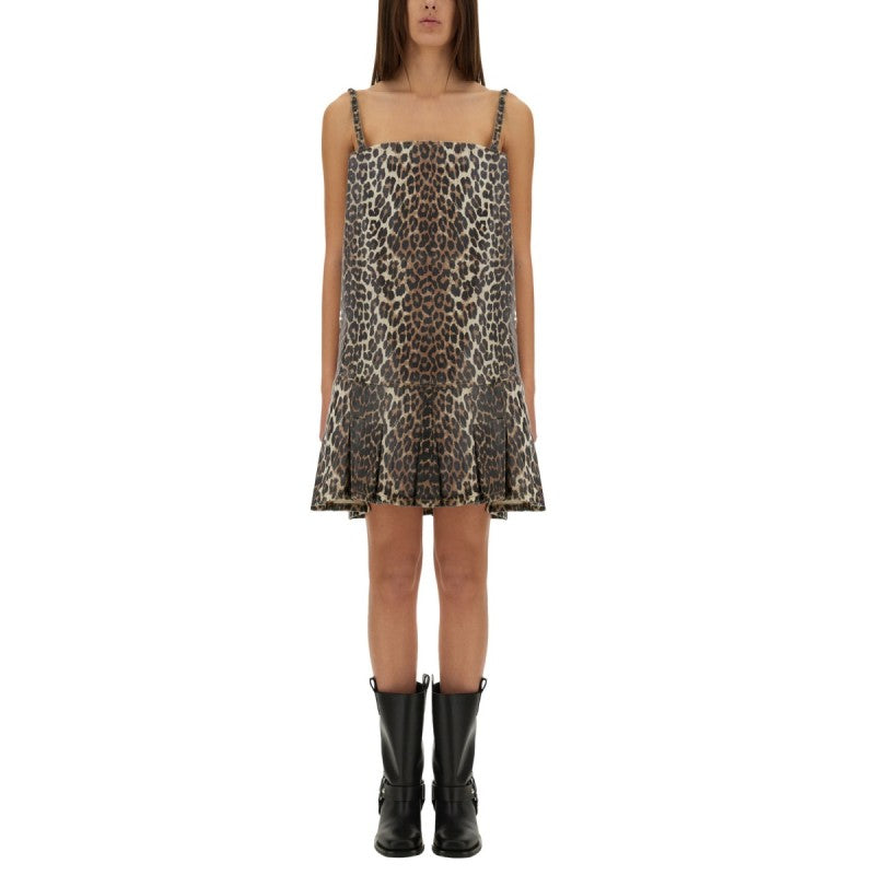 Ganni Leopard Print Dress