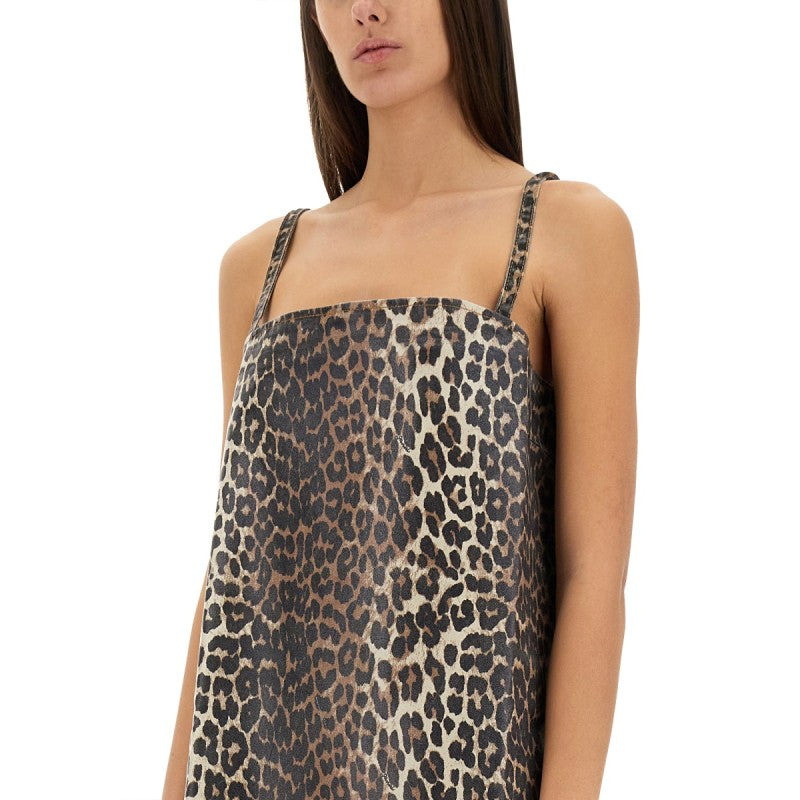 Ganni Leopard Print Dress