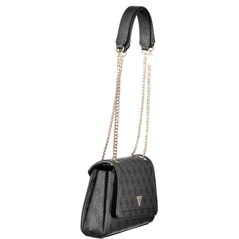 GUESS Black Logo Noelle Convertible Crossbody Flap Bag