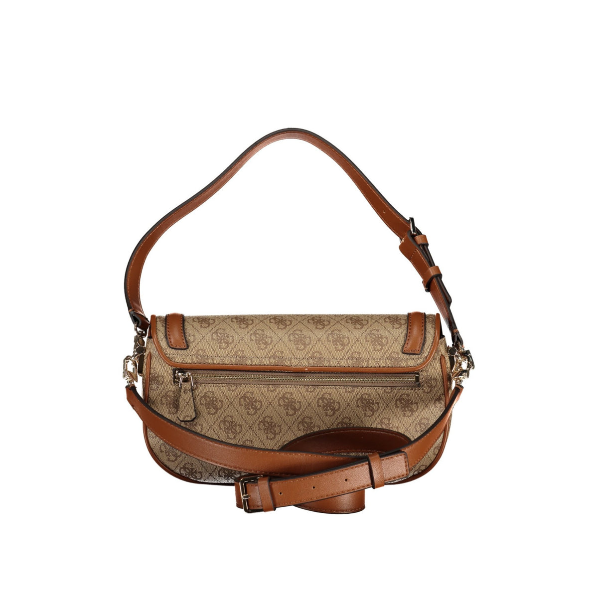 Guess beige and brown purse with a large G emblem
