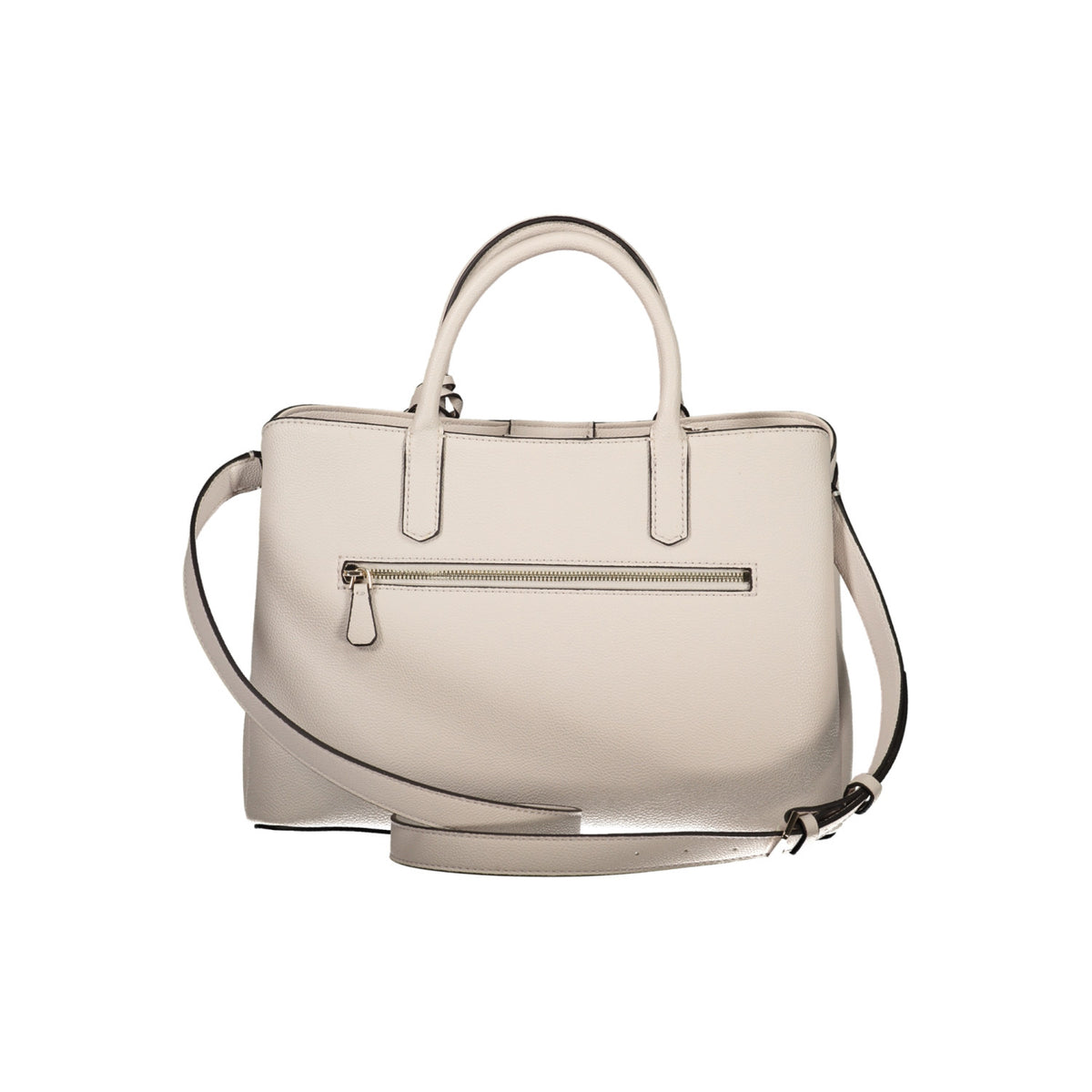 Guess beige handbag accessorized with a hanging key