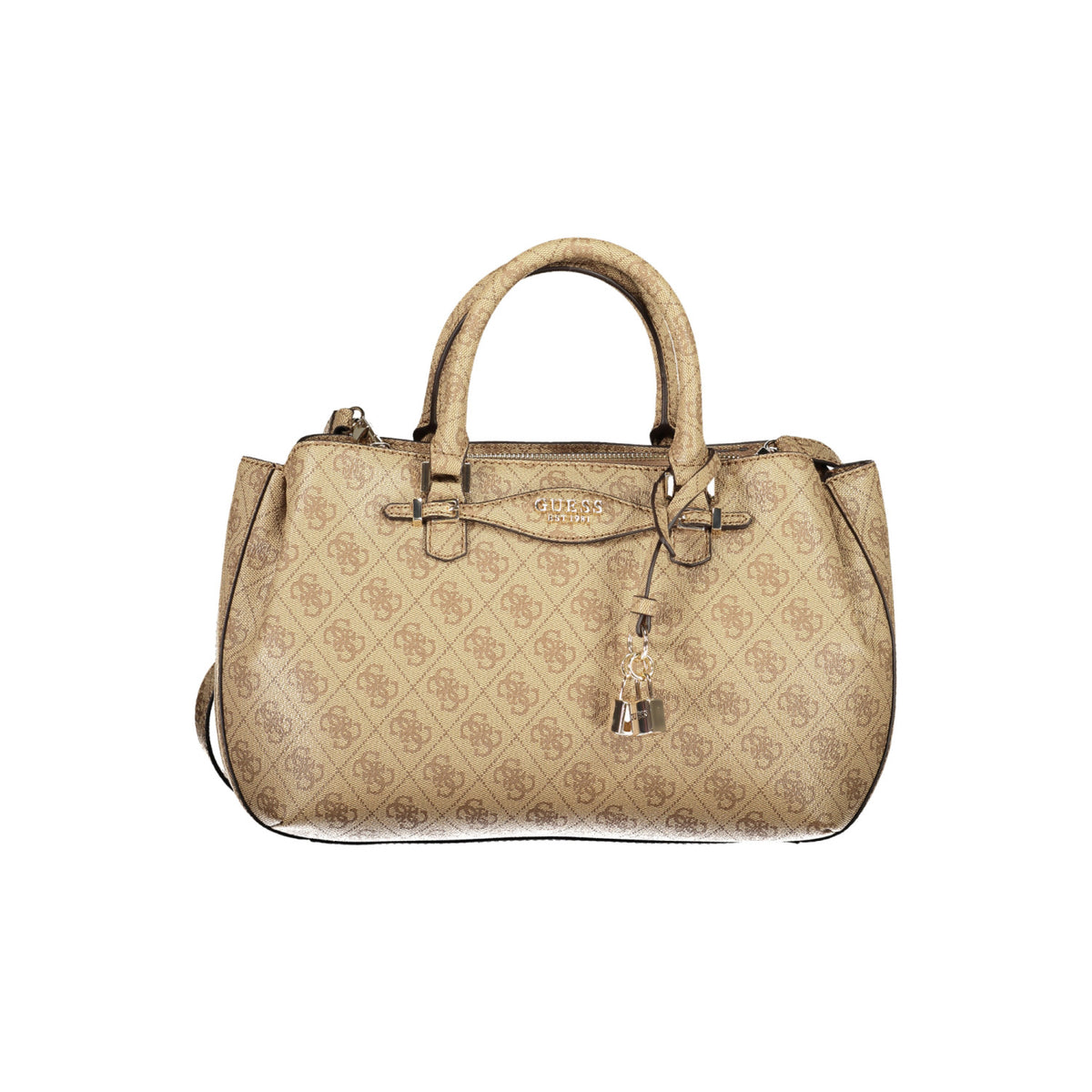 GUESS Satchel Katya Girlfriend Bag in Beige