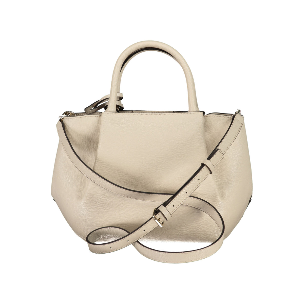 Guess beige vanilla handbag accessorized with a tag