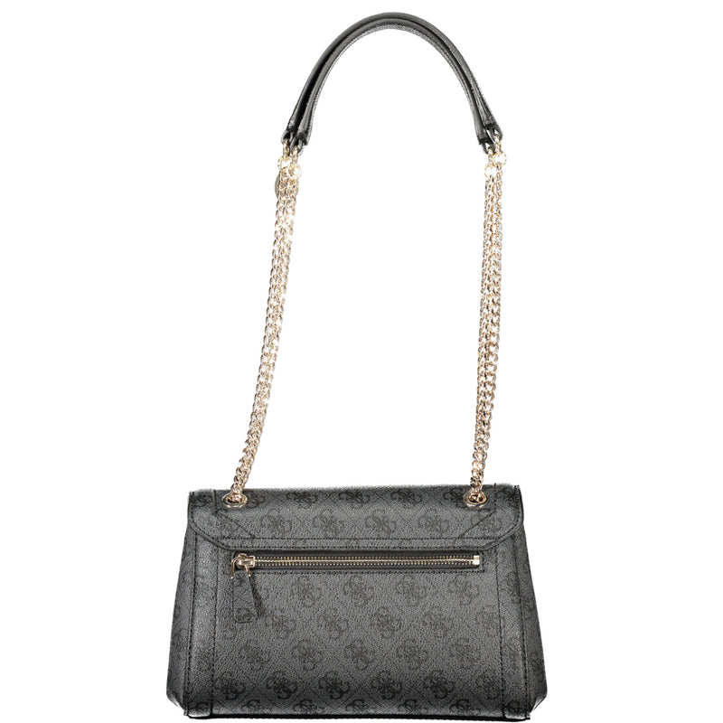 Guess black and grey purse with a chained handle