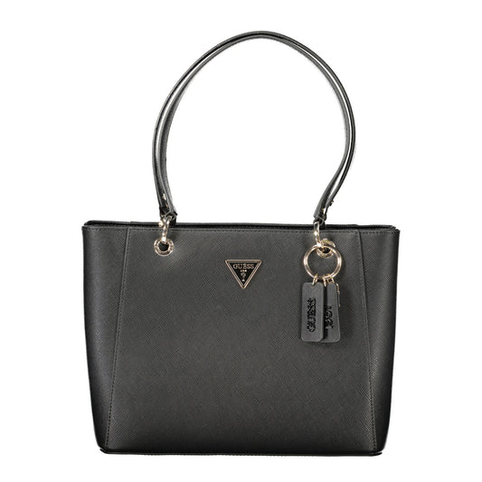 Guess black handbag accessorized with hanging tags