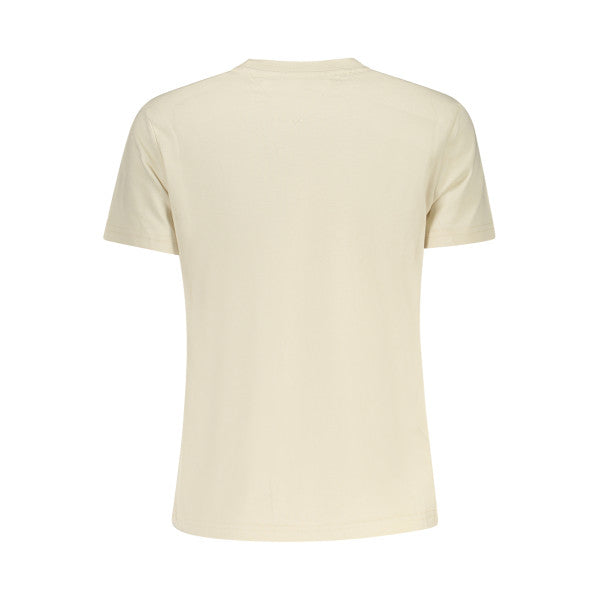 Tommy Hilfiger Beige t-shirt with a blue sleek logo Women