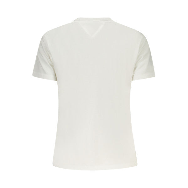 Tommy Hilfiger White t-shirt with a sleek orange logo Women